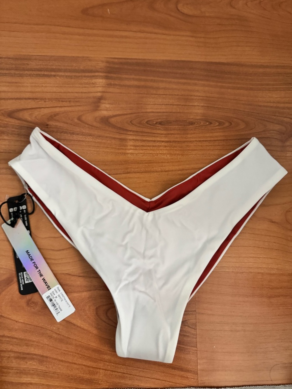 Jolyn Christina White Bikini Bottom Medium NWT